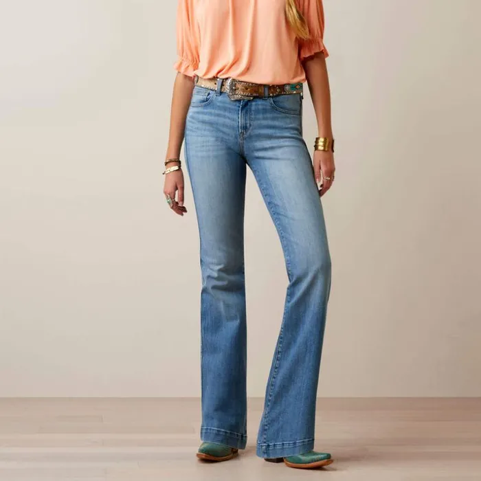 Denim Women Ariat Slim Trouser Noelle Wide Leg Jean Oakland