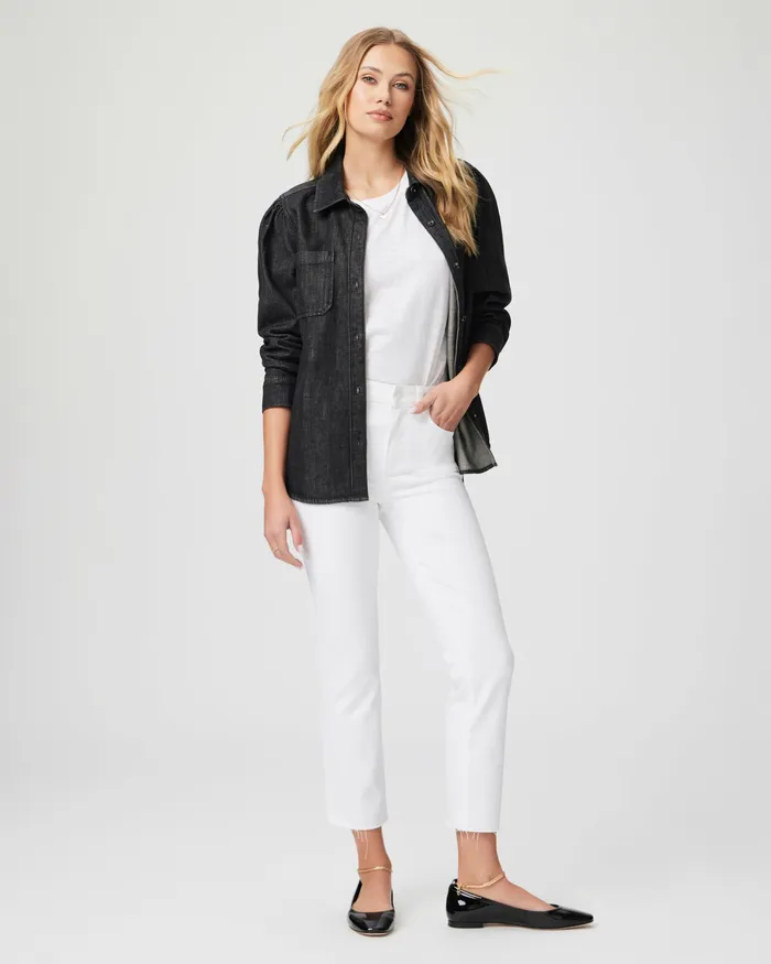 Denim Women Cindy Crop Straight Jean 8211 Crisp White PAIGE