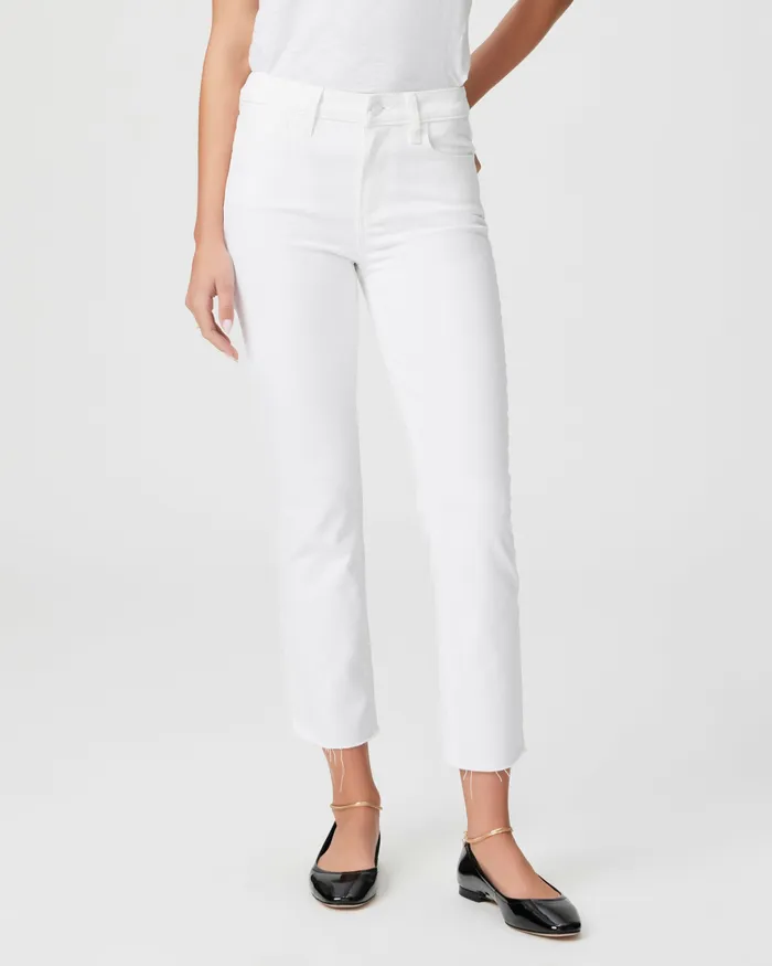 Denim Women Cindy Crop Straight Jean 8211 Crisp White PAIGE Denim Women Cindy Crop Straight Jean 8211 Crisp White PAIGE