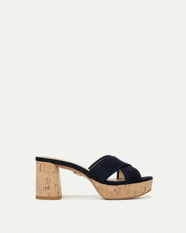 Dory BlockHeel Sandal Navy Women Veronica Beard Shoes