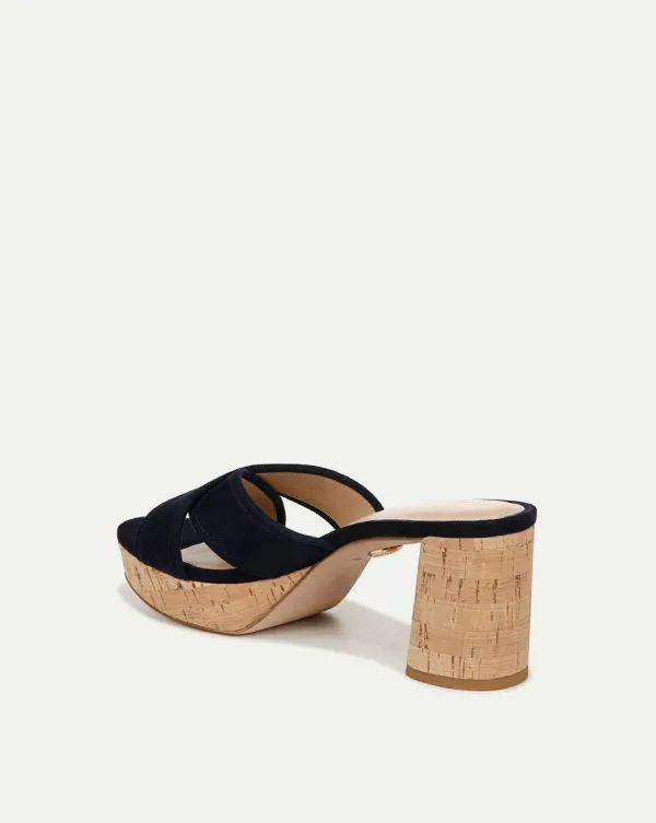 Dory BlockHeel Sandal Navy Women Veronica Beard Shoes