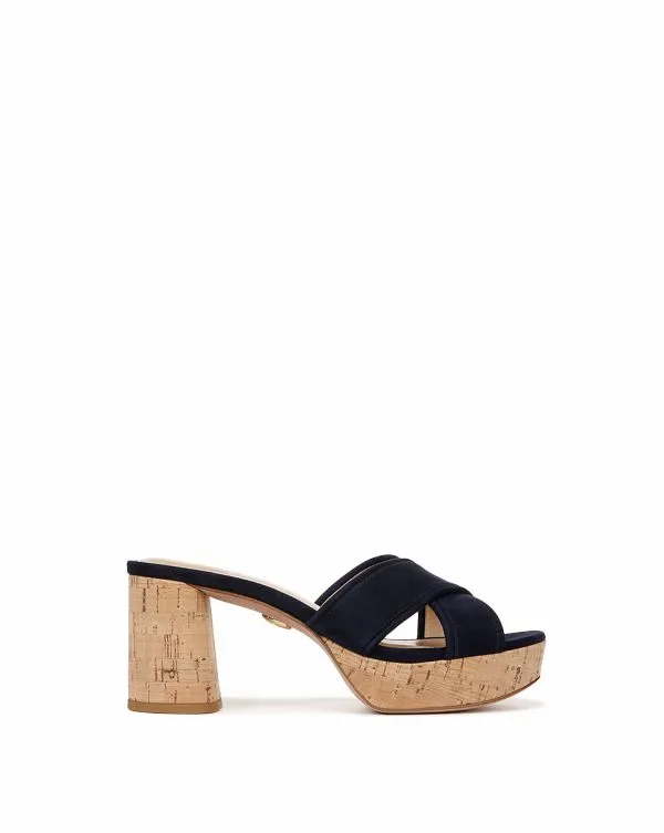 Dory BlockHeel Sandal Navy Women Veronica Beard Shoes