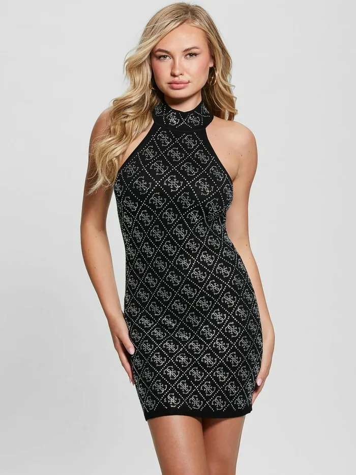 Dresses and Jumpsuits Celeste Quattro G Dress Black 8211 GUESS Women Dresses and Jumpsuits Celeste Quattro G Dress Black 8211 GUESS Women