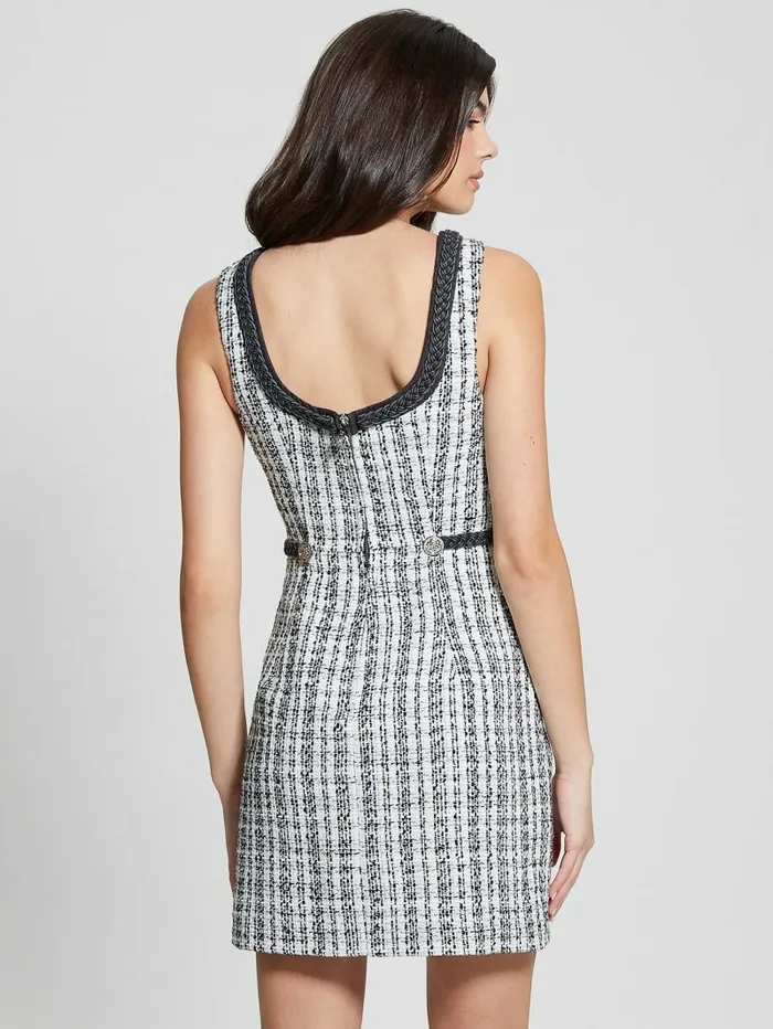 Dresses and Jumpsuits GUESS Women Tosca Braid Dress Black And White Boucle Co Dresses and Jumpsuits GUESS Women Tosca Braid Dress Black And White Boucle Co