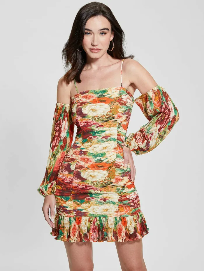 Dresses and Jumpsuits Tiffany Floral Dress Peony Animal Print 8211 GUESS Women