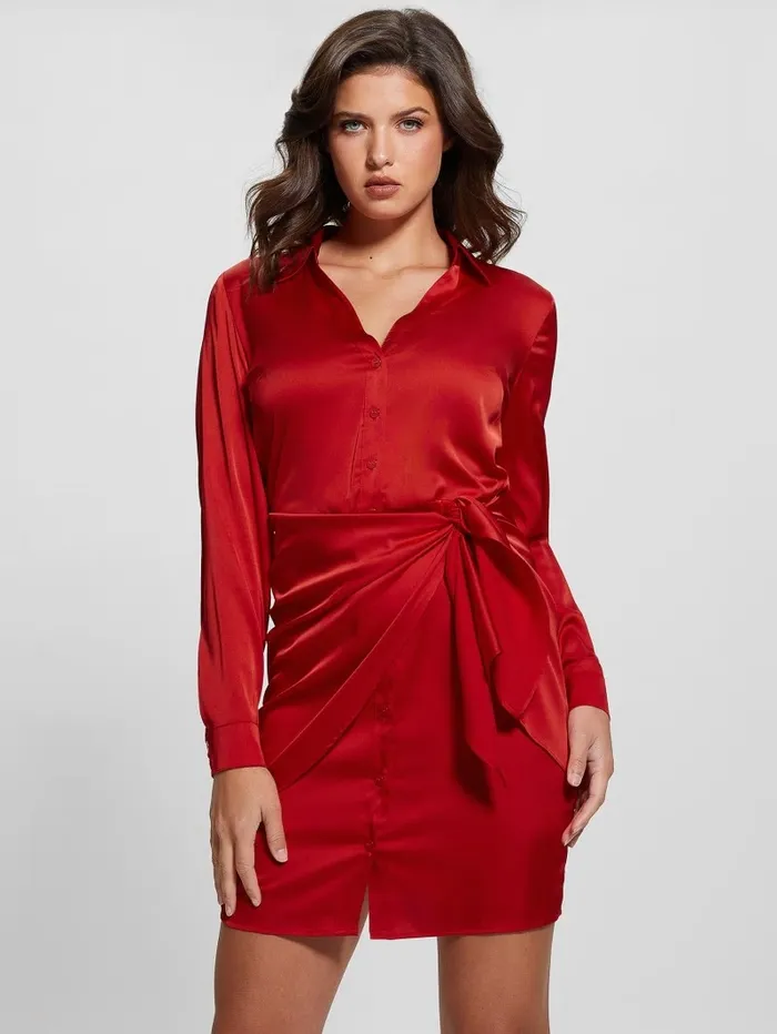 Dresses and Jumpsuits Women GUESS Eco Alya Dress Bonfire Red