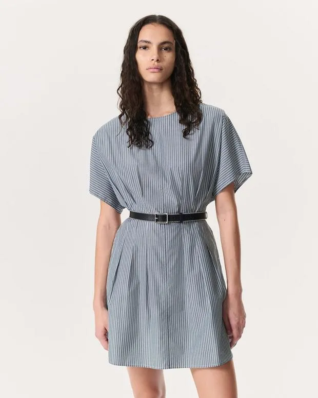 Dresses and Skirts rag and bone Women Maddie Striped Cotton Poplin Mini Dress Black Stripe