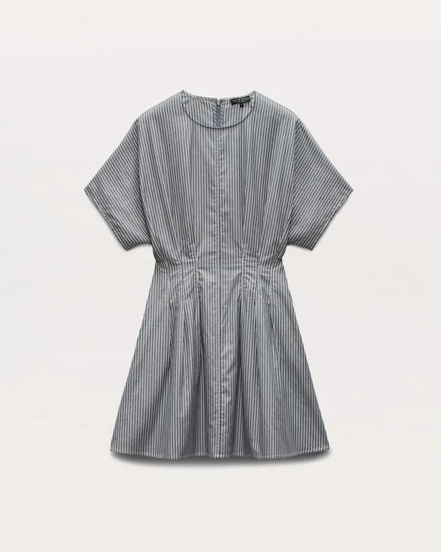 Dresses and Skirts rag and bone Women Maddie Striped Cotton Poplin Mini Dress Black Stripe
