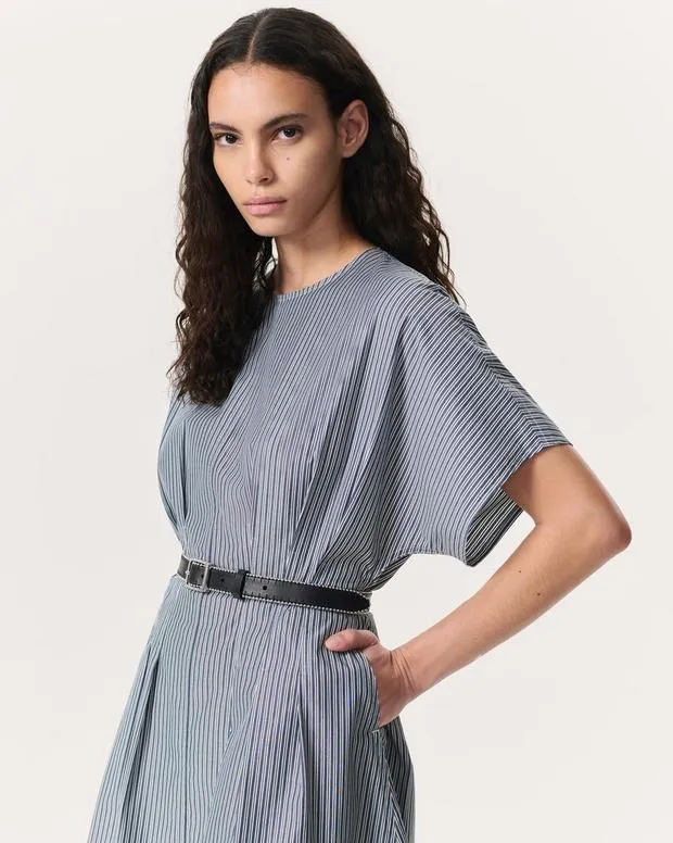 Dresses and Skirts rag and bone Women Maddie Striped Cotton Poplin Mini Dress Black Stripe