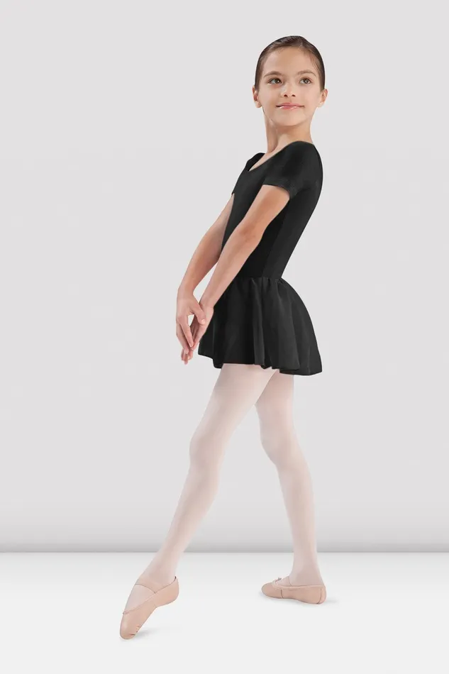 Dresses Children Girls Short Sleeve Skirted Leotard Black Bloch