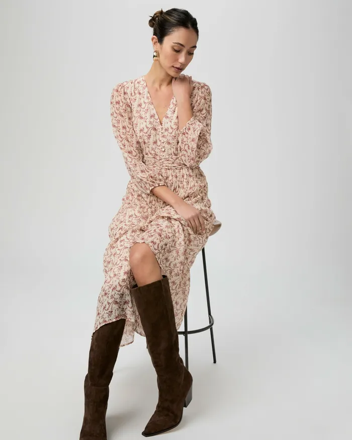 Dresses Women PAIGE Nicolo Dress 8211 CreamFlagstone Silk Dresses Women PAIGE Nicolo Dress 8211 CreamFlagstone Silk