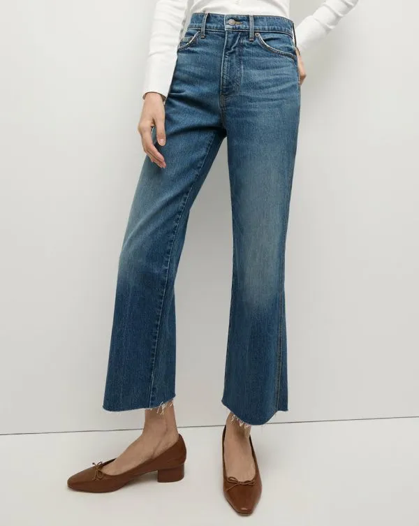 Dylan Raw Hem StraightLeg Jean Evening Dusk Women Veronica Beard Jeans Dylan Raw Hem StraightLeg Jean Evening Dusk Women Veronica Beard Jeans