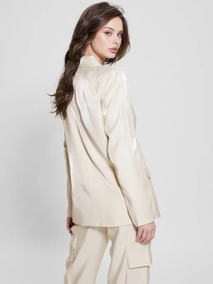 Eco Adriana Satin Blazer Cemento Multi Jackets and Coats GUESS Women Eco Adriana Satin Blazer Cemento Multi Jackets and Coats GUESS Women
