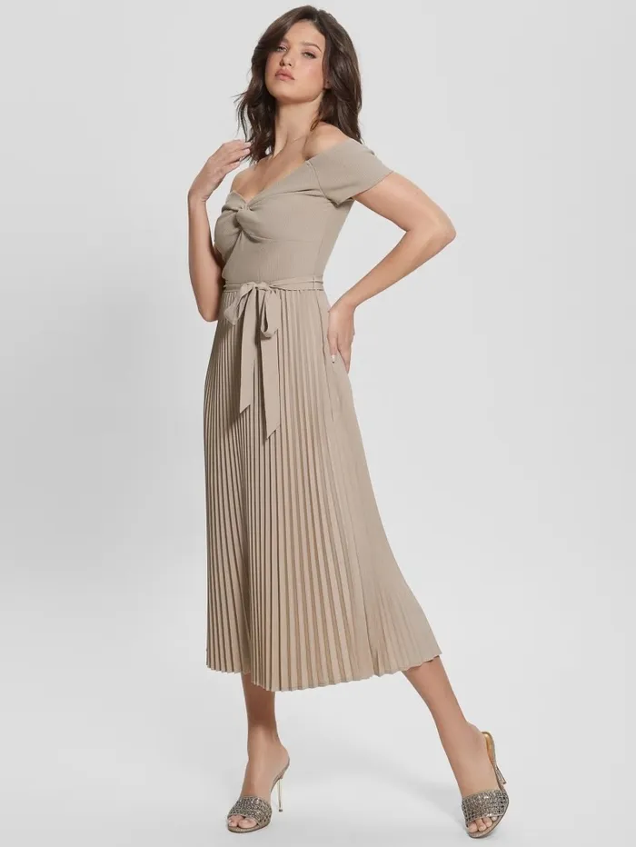 Eco Erynn Belted Dress Summer Clay Dresses and Jumpsuits GUESS Women Eco Erynn Belted Dress Summer Clay Dresses and Jumpsuits GUESS Women