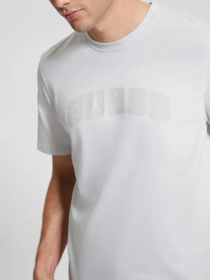 Eco Gaston Logo Tee Marble Grey TShirts and Tanks GUESS Men