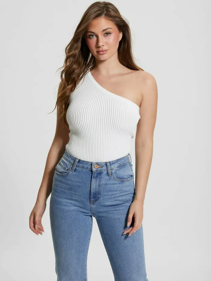 Eco Mel Ottoman Bodysuit Dove White Tops GUESS Women