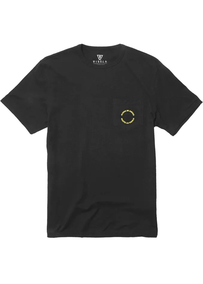 Eco Tees Men Vissla Hasta La Vissla Organic Pkt Tee Phantom Eco Tees Men Vissla Hasta La Vissla Organic Pkt Tee Phantom