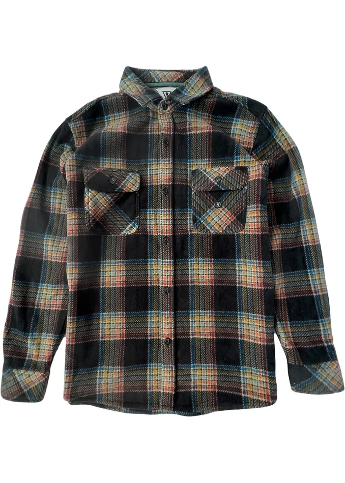 EcoZy Ls Polar Flannel Black Men Shirts and Flannels Vissla