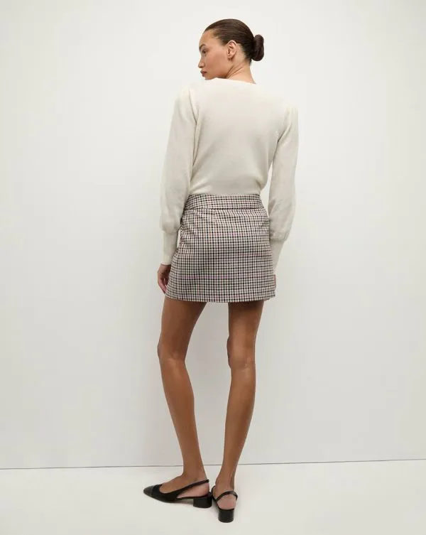 Elara Plaid Skirt Oat Multi Women Veronica Beard Skirts and Shorts Elara Plaid Skirt Oat Multi Women Veronica Beard Skirts and Shorts