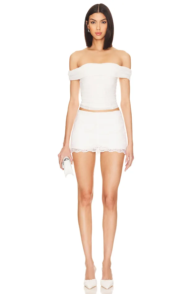 Elliot Skort White Lace Women Lovers and Friends Shorts Elliot Skort White Lace Women Lovers and Friends Shorts