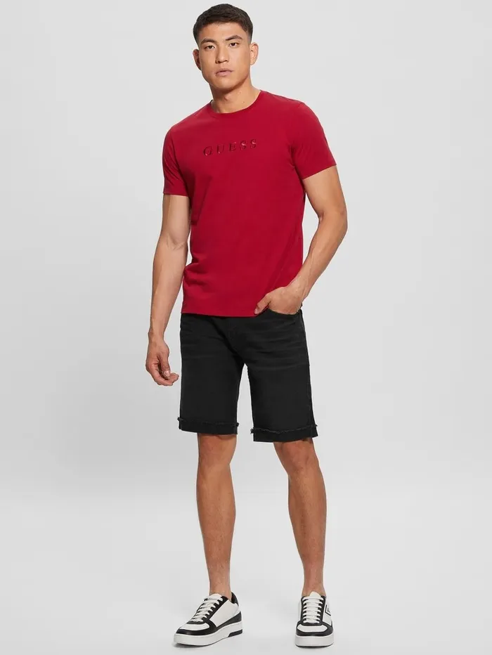 Embroidered Logo Tee Chili Red TShirts and Tanks GUESS Men