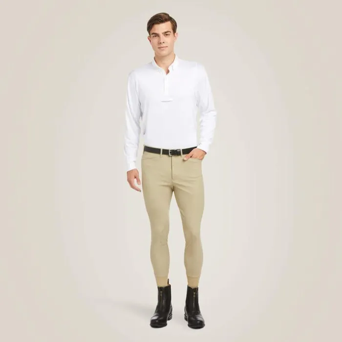 English Riding Men Ariat TEK Long Sleeve Show Shirt White English Riding Men Ariat TEK Long Sleeve Show Shirt White