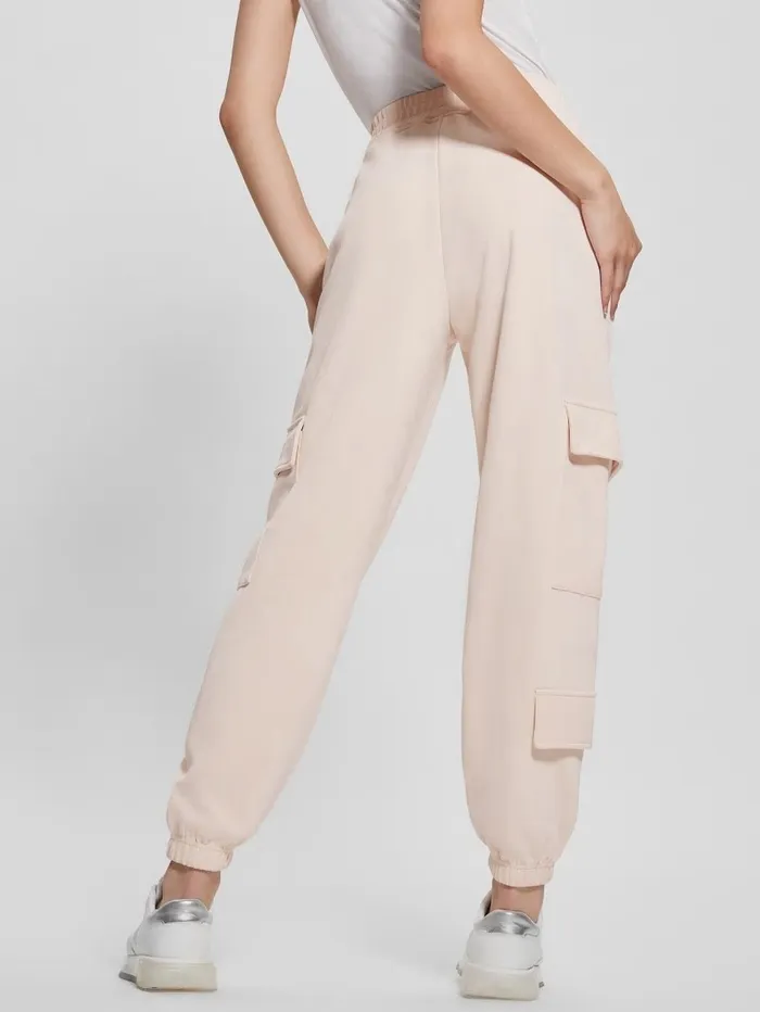 Euphemia Cargo Sweatpants Neutral Milk Activewear GUESS Women Euphemia Cargo Sweatpants Neutral Milk Activewear GUESS Women