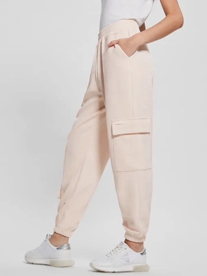 Euphemia Cargo Sweatpants Neutral Milk Activewear GUESS Women Euphemia Cargo Sweatpants Neutral Milk Activewear GUESS Women
