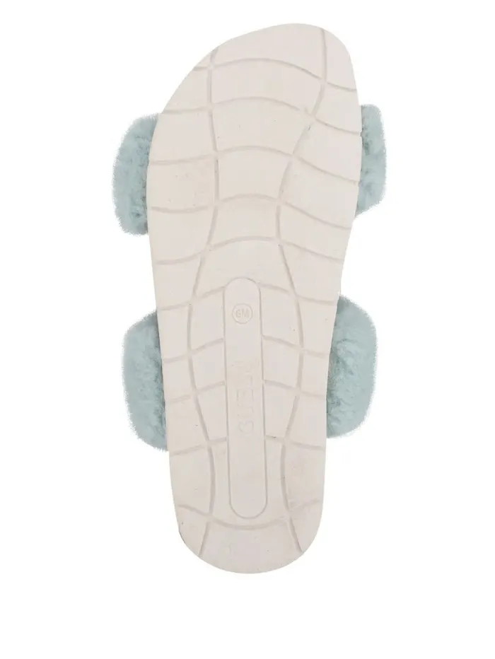 Fabin FauxFur Sandal Blue Women Sandals GUESS