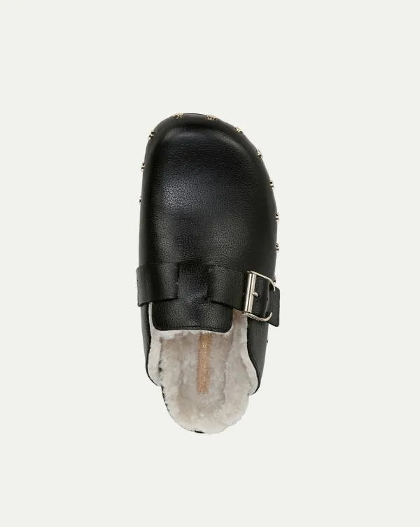 Fern Shearling Clog Black Women Veronica Beard Shoes Fern Shearling Clog Black Women Veronica Beard Shoes