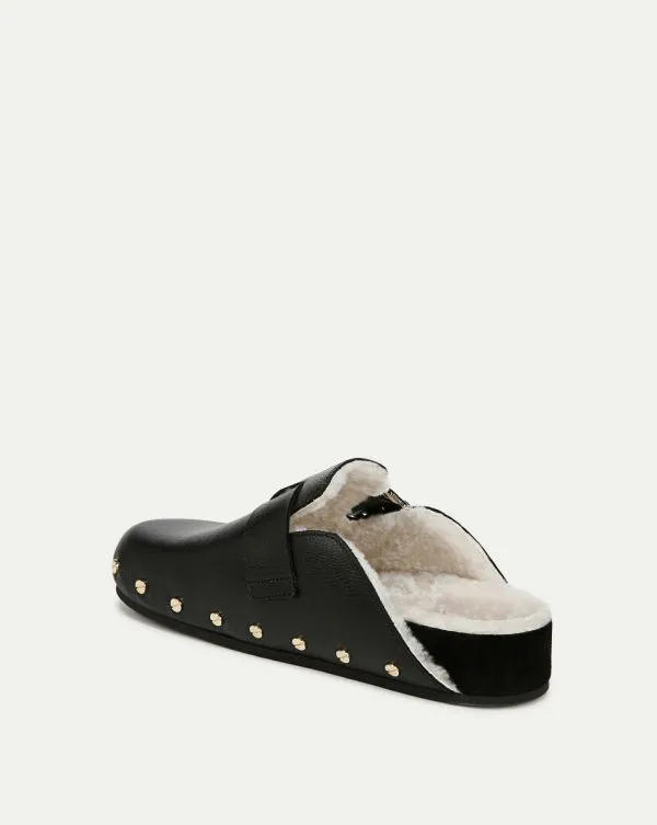 Fern Shearling Clog Black Women Veronica Beard Shoes Fern Shearling Clog Black Women Veronica Beard Shoes