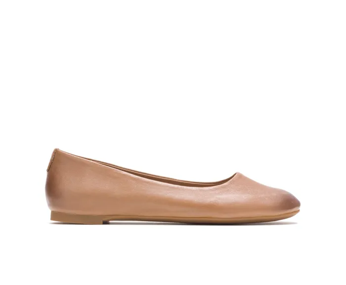 Flats and SlipOns Kendal Ballet Perfect Fit Tan Leather 8211 Hush Puppies Women