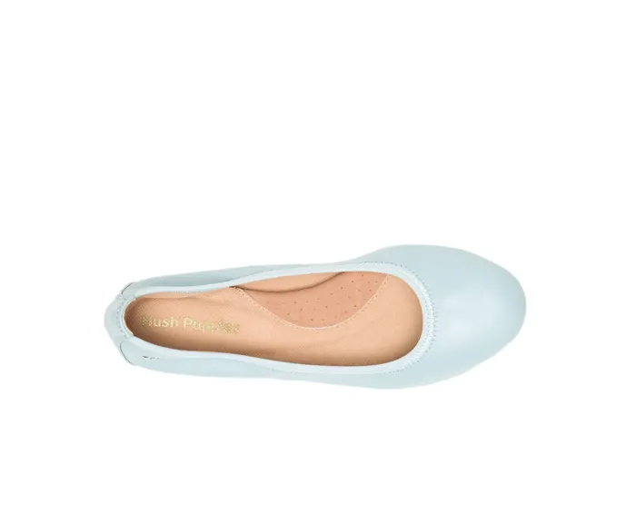 Flats and SlipOns Women Hush Puppies Chaste Ballet Seafoam Leather Flats and SlipOns Women Hush Puppies Chaste Ballet Seafoam Leather