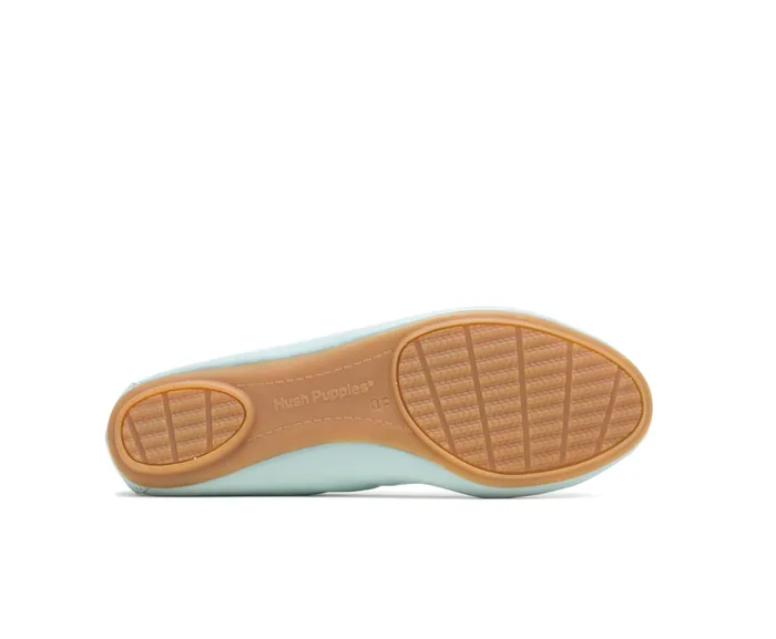Flats and SlipOns Women Hush Puppies Chaste Ballet Seafoam Leather Flats and SlipOns Women Hush Puppies Chaste Ballet Seafoam Leather