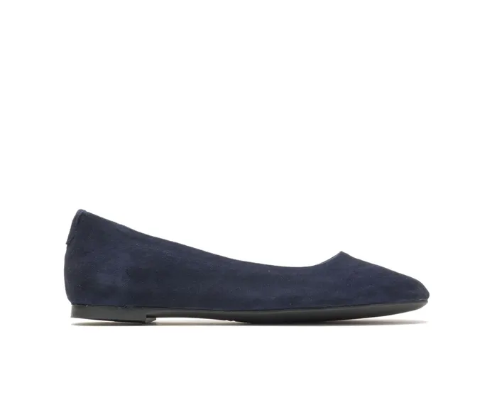 Flats and SlipOns Women Hush Puppies Kendal Ballet Perfect Fit Navy Suede