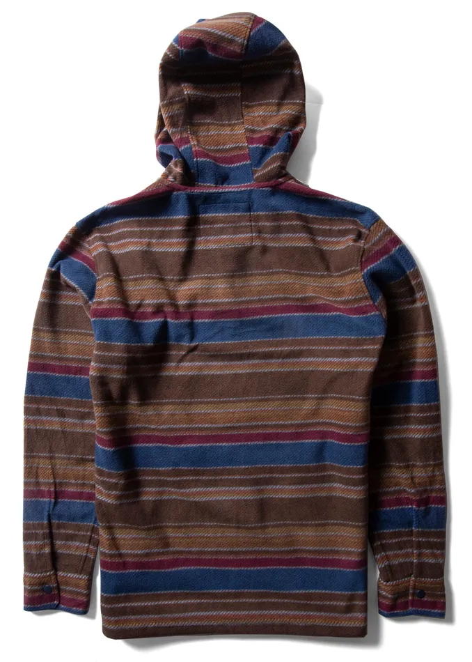 Fleece and Hoodies Men EcoZy Hooded Popover Chocolate Vissla