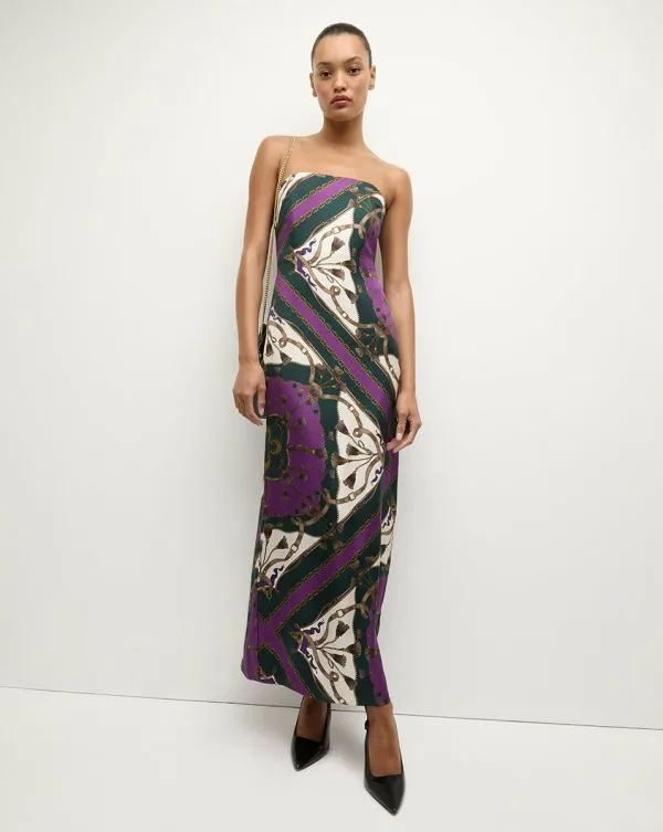 Flora Silk Dress Pine Multi Women Veronica Beard Dresses Flora Silk Dress Pine Multi Women Veronica Beard Dresses