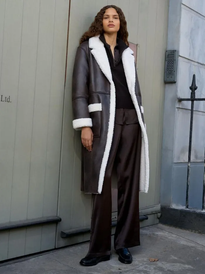 French Connection Coats and Jackets Arizona Faux Shearling Coat Chocolate 8211 Woman French Connection Coats and Jackets Arizona Faux Shearling Coat Chocolate 8211 Woman