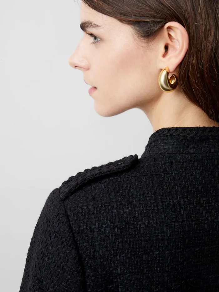 French Connection Coats and Jackets Felice Tweed Military Jacket Blackout 8211 Woman