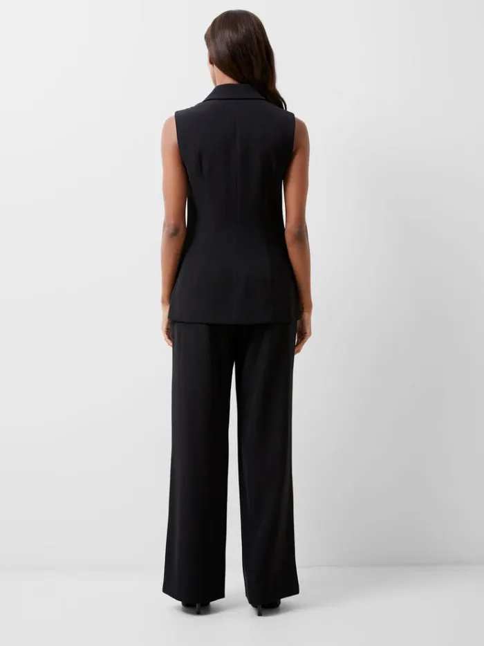 French Connection Coats and Jackets Harrie Tailored Double Breasted Waistcoat Blackout 8211 Woman
