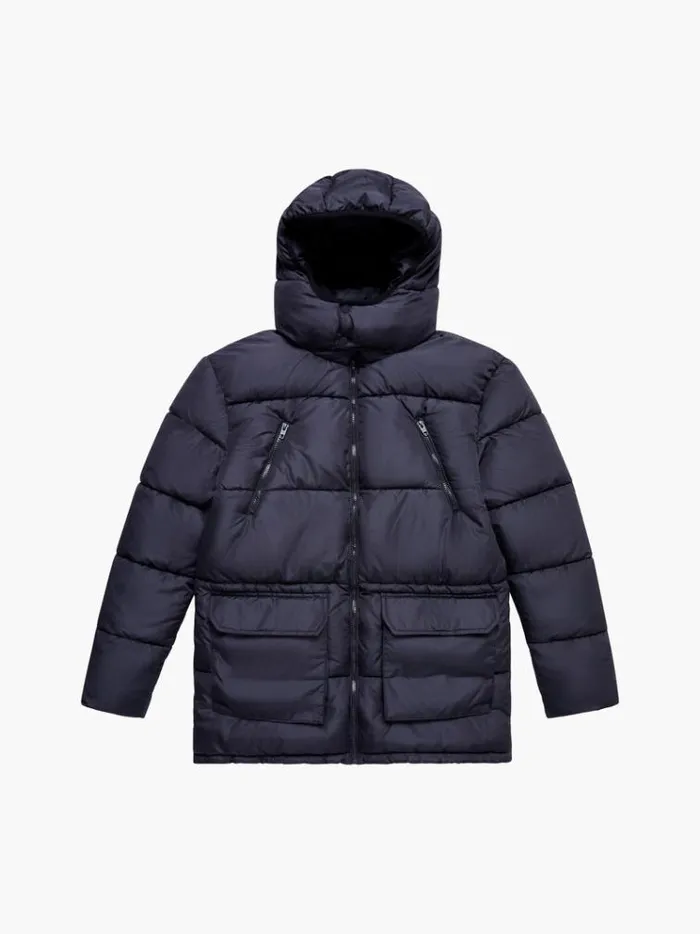 French Connection Coats and Jackets Parka Zip Black 8211 Man