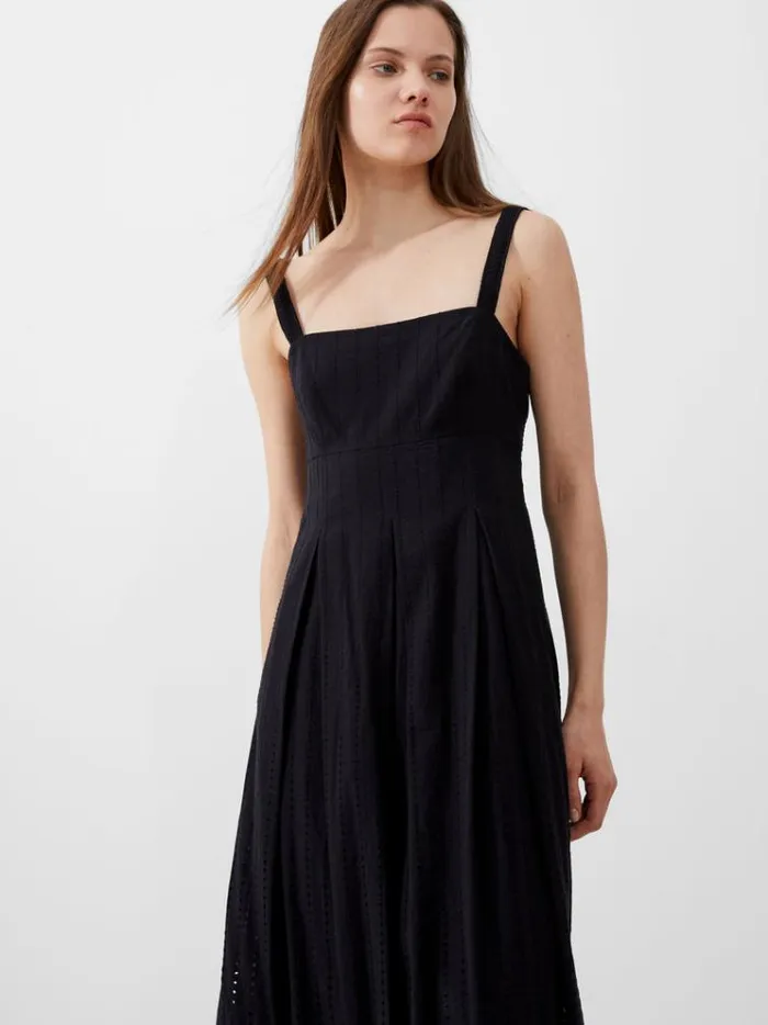 French Connection Dresses Abana Biton Broiderie Dress Black 8211 Woman