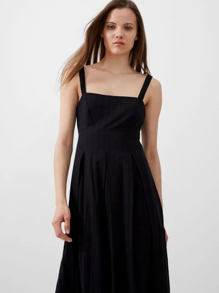 French Connection Dresses Abana Biton Broiderie Dress Black 8211 Woman