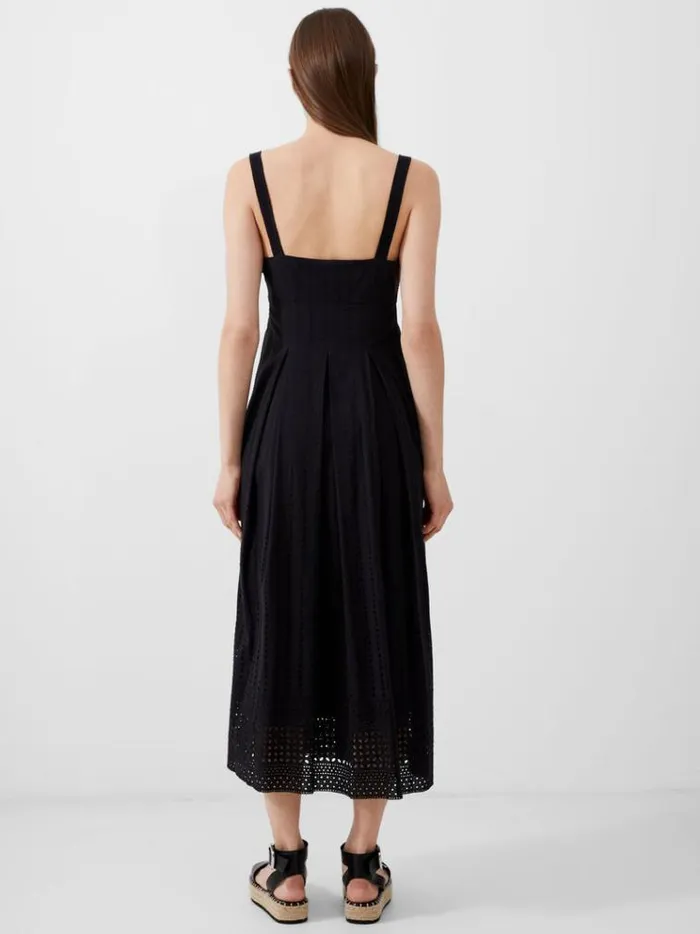 French Connection Dresses Abana Biton Broiderie Dress Black 8211 Woman