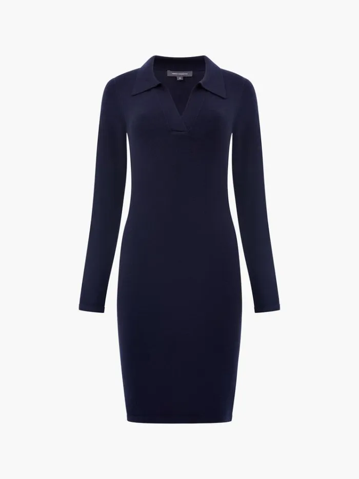 French Connection Dresses Babysoft Collared Above The Knee Dress Dk Navy 8211 Woman
