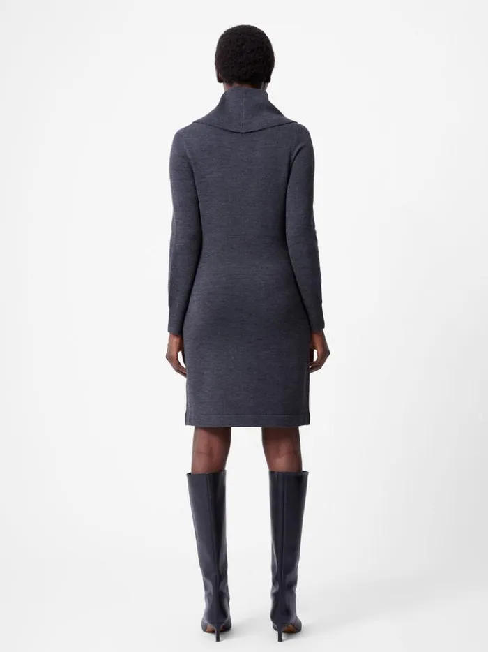 French Connection Dresses Babysoft Cowl Neck Knit Dress Charcoal 8211 Woman