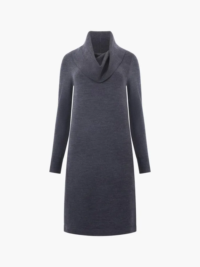 French Connection Dresses Babysoft Cowl Neck Knit Dress Charcoal 8211 Woman