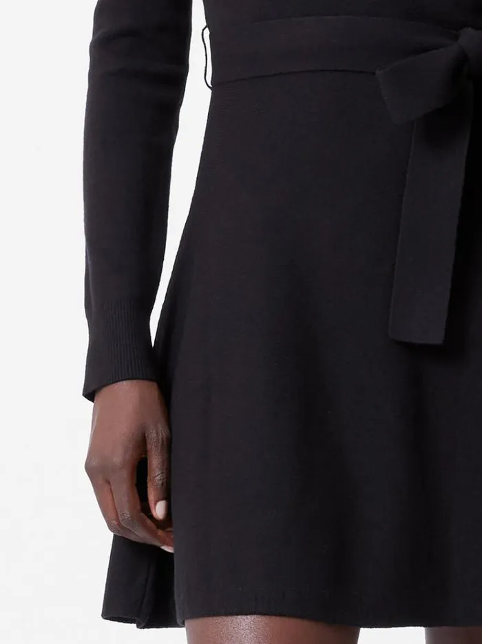 French Connection Dresses Babysoft Wrap Mini Dress Black 8211 Woman