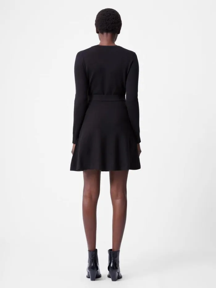 French Connection Dresses Babysoft Wrap Mini Dress Black 8211 Woman