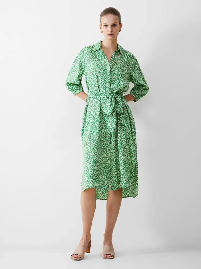 French Connection Dresses Cadie ButtonThrough Shirt Dress Poise Green 8211 Woman French Connection Dresses Cadie ButtonThrough Shirt Dress Poise Green 8211 Woman